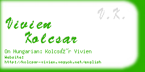 vivien kolcsar business card